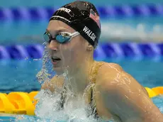 epa10766105 Gretchen Walsh of USA competes in the WomenÕs 100m Butterfly final of the Swimming events during the World Aquatics Championships 2023 in Fukuoka, Japan, 24 July 2023. EPA/HIROSHI YAMAMURA