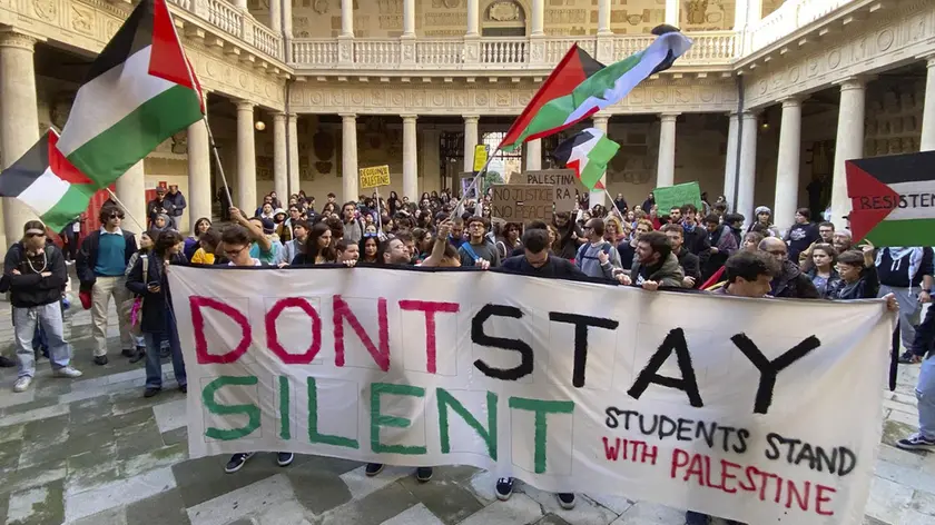 La manifestazione degli studenti vicini alla sinistra antagonista