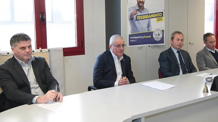 BACCARIN-FOTO PIRAN-NOVENTA PADOVANA CONFERENZA STAMPA LEGA NORD