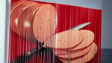 «Sliced Bologna», opera di James Rosenquist esposta alla Guggenheim