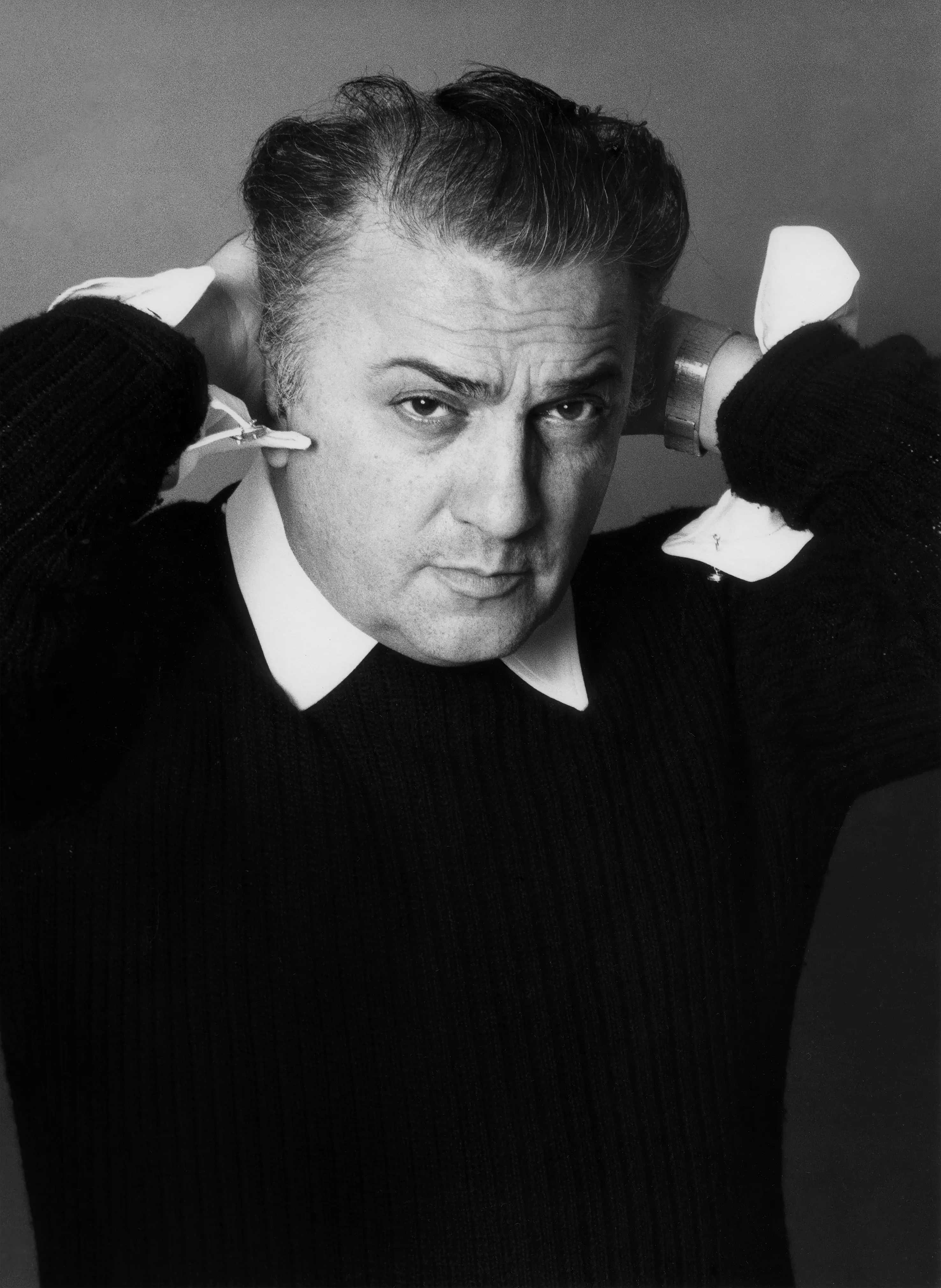 Federico Fellini, ritratto in studio 1973 Federico Fellini, studio portrait 1973