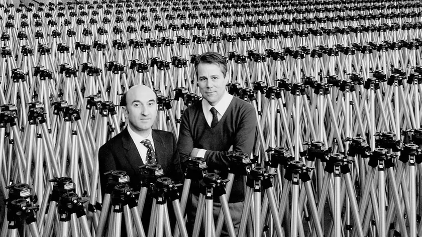 Lino Manfrotto, a destra nella foto