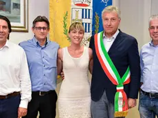 BELLUCO NUOVI CONSIGLIERI E ASSESORI COMUNE VILLAFRANCA GIUNTA da sx ARCARO / DE MARCHI/ PAIUSCO /SALVO/ ZILIO