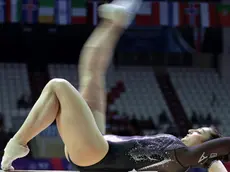 epa10575716 Manila Esposito of Italy competes on the Balance Beam during the Women's Balance Beam finals of the Artistic Gymnastics European Championships in Antalya, Turkey, 16 April 2023. EPA/ERDEM SAHIN