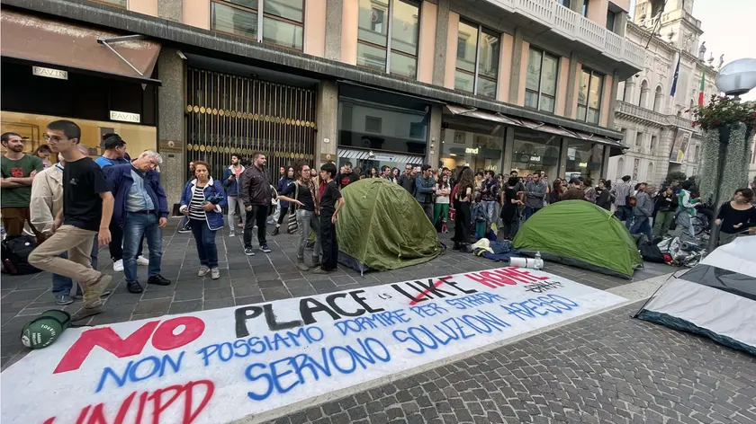 Una prostesta studentesca a Padova per la casa