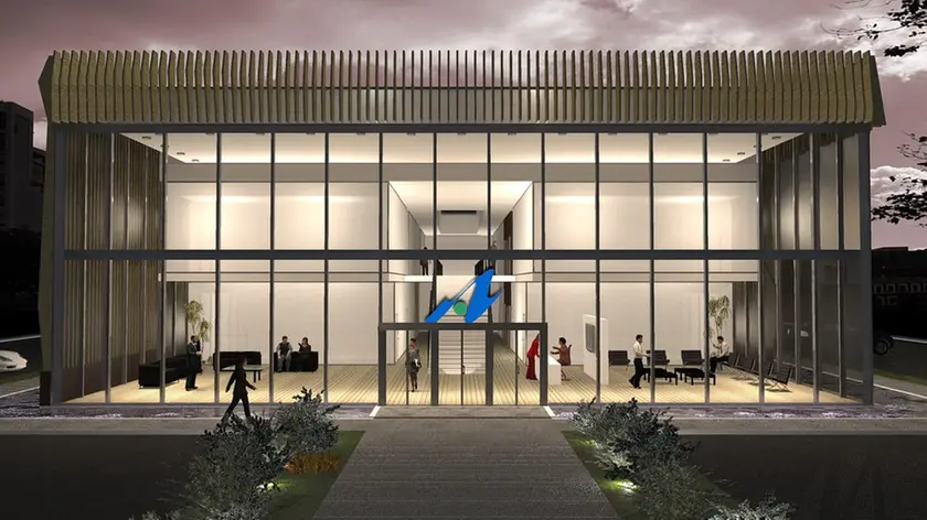 MARIAN - AGENZIA BIANCHI - PADOVA . RENDERING SEDE ANIKA PHARMACEUTICS