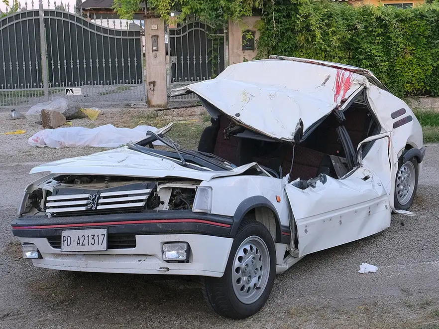 COLUCCI-FOTOPIRAN-SACCOLONGO-INCIDENTE STRADALE MORTALE VIA SAN MARTINO