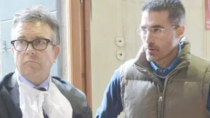 Walter Onichini (a destra) con il difensore, l’avvocato Ernesto De Toni, durante il processo d’appello