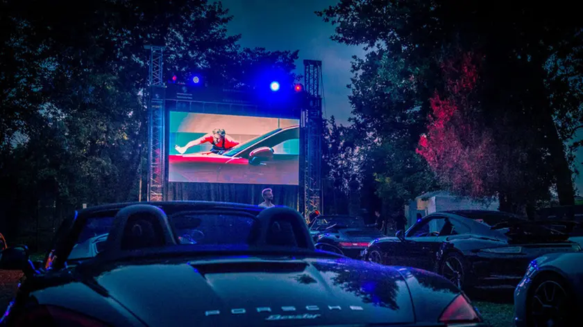 Vò (PD), 17 luglio 2020. Drive-in Porsche a Vò Vecchio. Nella foto: