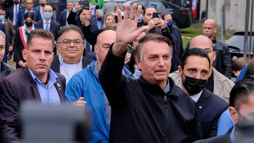 Il presidente Jair Bolsonaro nella sua visita ad Anguillara
