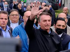 Il presidente Jair Bolsonaro nella sua visita ad Anguillara