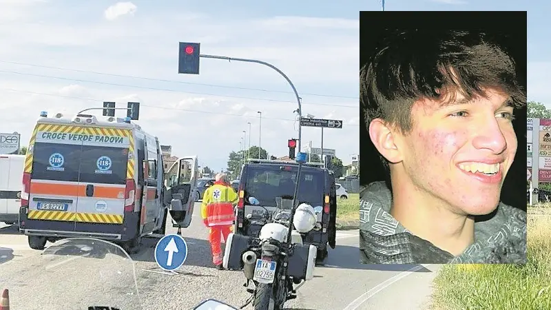 L'incidente in cui perse la vita Simone Silvestri (nel riquadro)