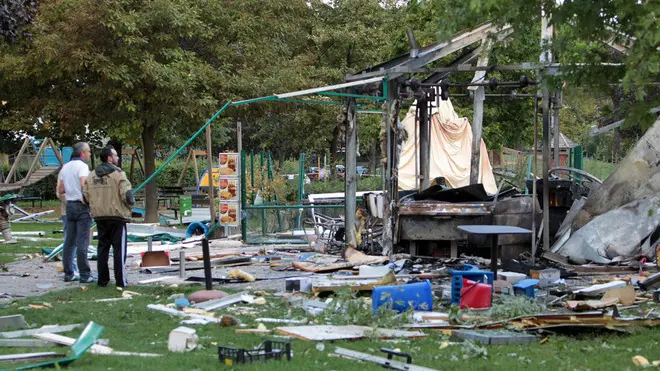 FERRO ESPLOSIONE GAS CHIOSCO PARCO RUBANO