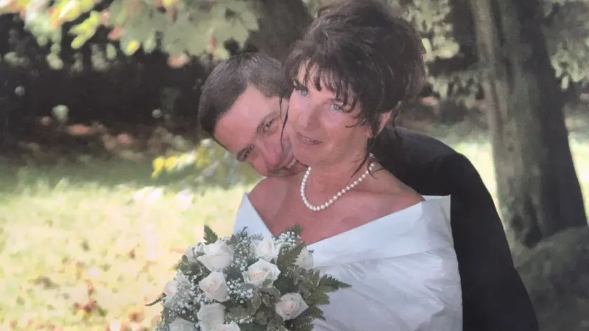 Piero Gasparini e Isabella Noventa nel giorno del loro matrimonio