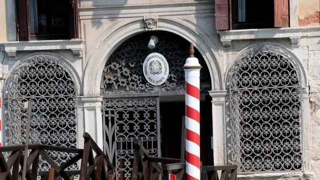 Interpress/Mazzega Vitucci Venezia, 20.03.2014.- Pontile del TAR "Impiccato".-