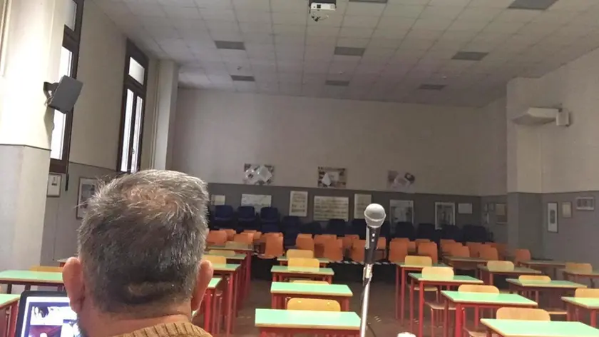 Fabio Coppo, insegnante di educazione fisica da solo in classe