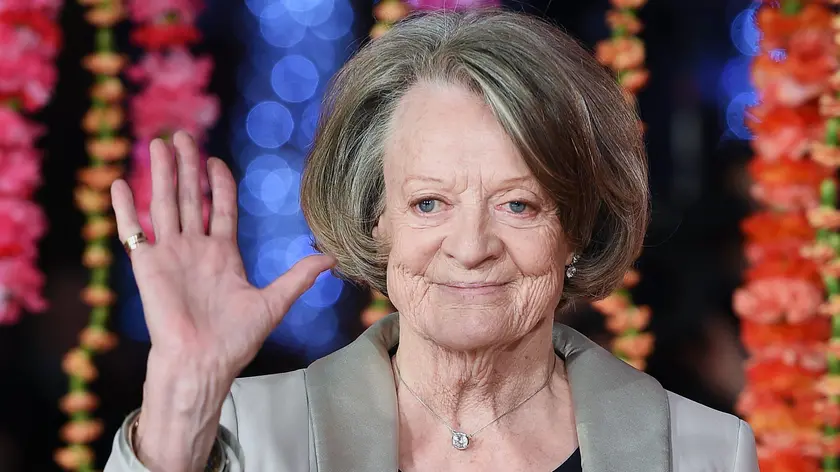 epa04624539 British actress/cast member Dame Maggie Smith arrives for the premiere of 'The Second Best Exotic Marigold Hotel' in London, Britain, 17 February 2015. The movie will be released in British theaters on 26 February. EPA/ANDY RAIN
