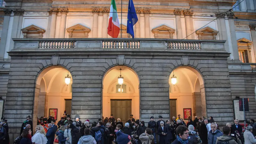 The La Scala opera house's season opener to attend ‘Don Carlo’, in Milan, Italy, 07 December 2023. The Scala opera house season opener is considered one of the highlights of the European cultural calendar. ANSA/MATTEO CORNER