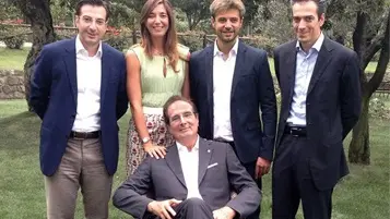Giovanni Roncato con i suoi quattro figli