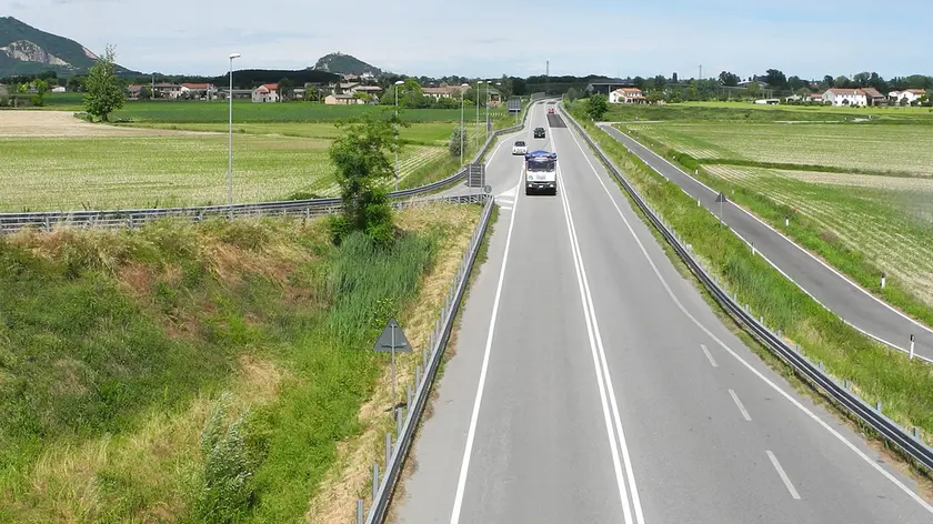 Un tratto della nuova regionale 10 tra Este e Carceri