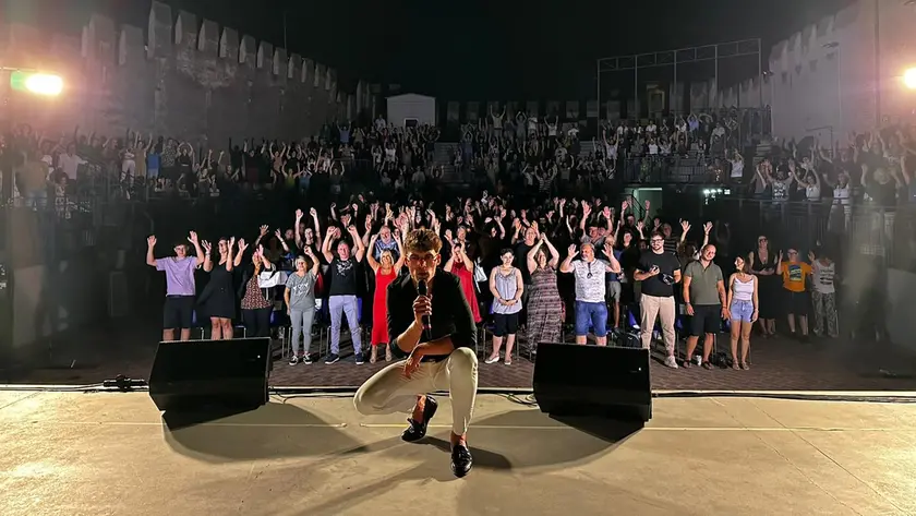 Barutz Fra sul palco dell'arena Martinelli Pertile di Montagnana