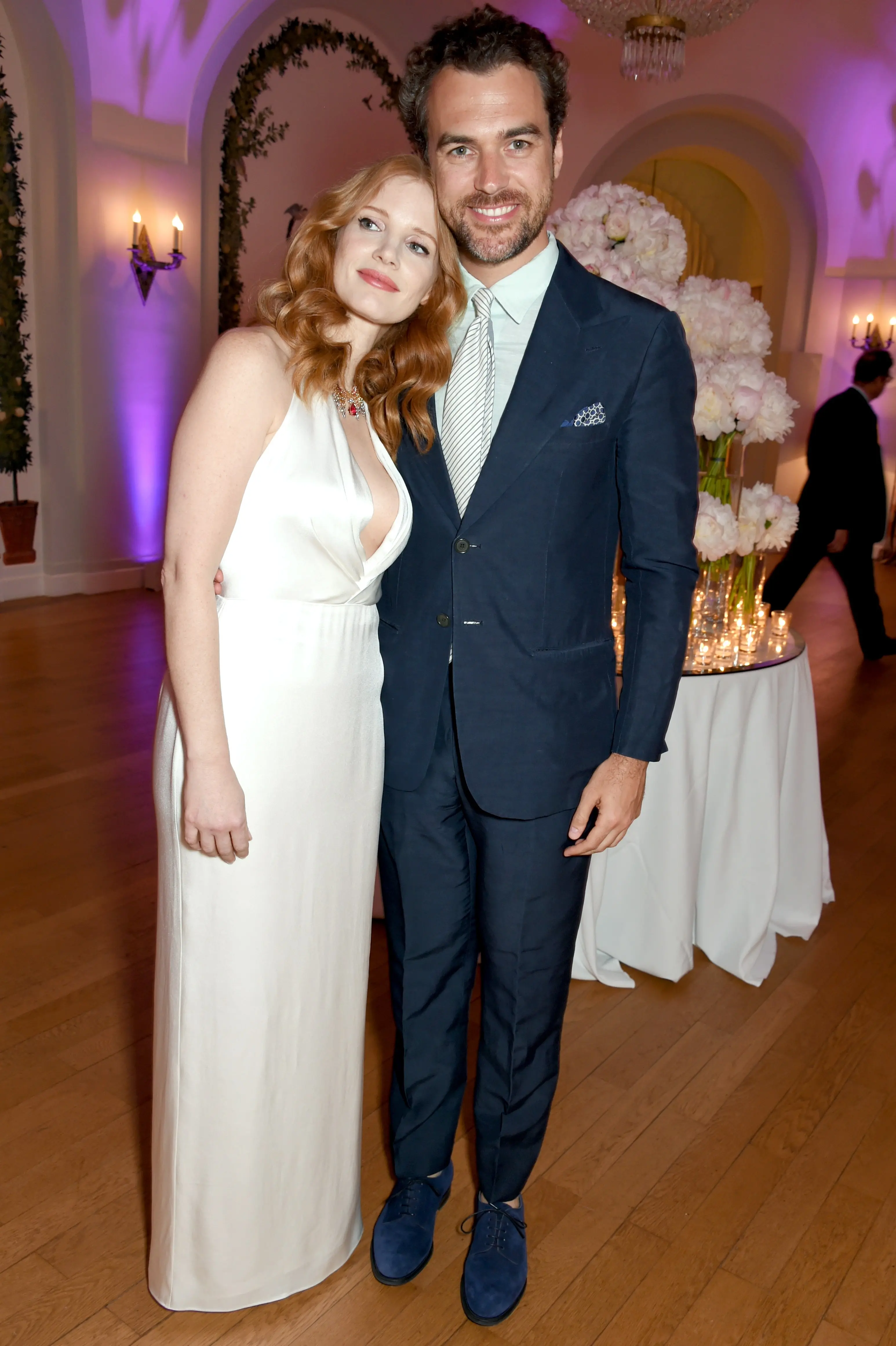 Jessica Chastain con il marito Gian Luca Passi