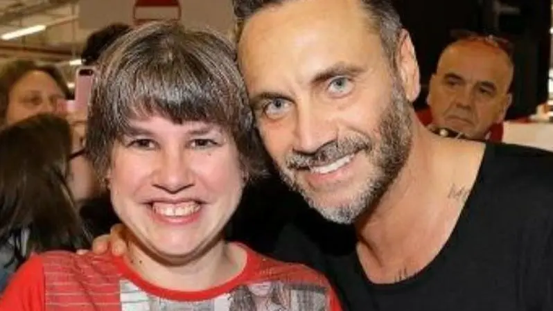 Viviana Volpato con il cantante Nek