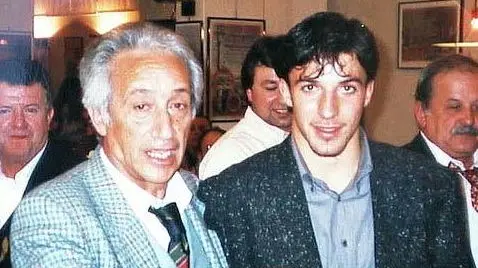 Il professor Umberto Prestia con Alessandro Del Piero negli Anni Novanta