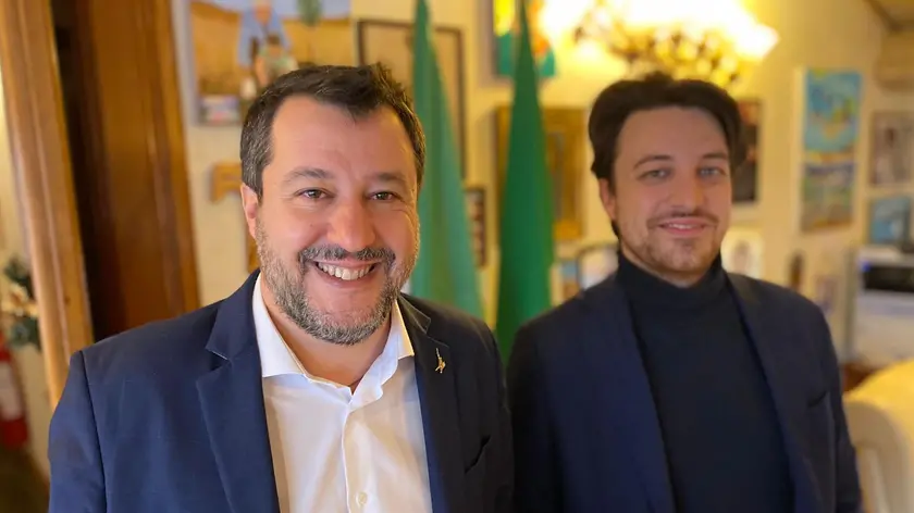 Salvini con il prediletto Alberto Stefani