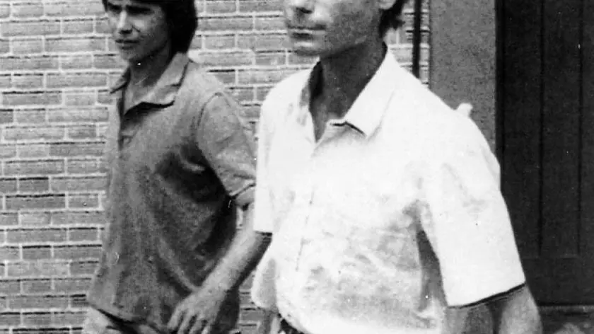 Marco Furlan in una foto d'archivio del 16 giugno 1988 con il complice Wolfang Abel