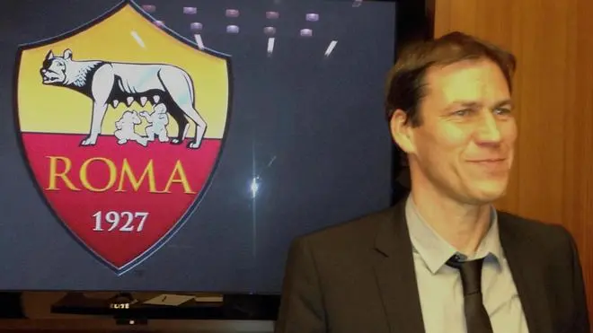 L'allenatore della Roma, Rudi Garcia, dopo l'ufficializzazione dell'accordo a New York il 12 giugno 2013. ANSA/SERENA DI RONZA