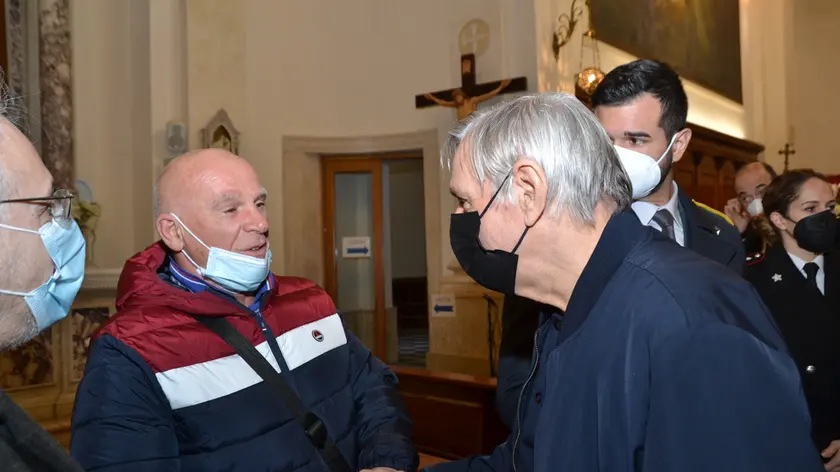 Gilberto Sorgato e don Luigi Ciotti alla messa per Cristina Pavesi