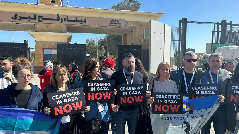 La delegazione italiana sulla Striscia di Gaza chiede "Cessate il fuoco, subito"