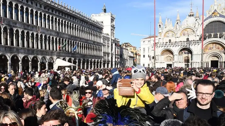 Interpress/M.Tagliapietra Venezia 23.02.2019.- Carnevale. Piazza San Marco. Corteo Marie