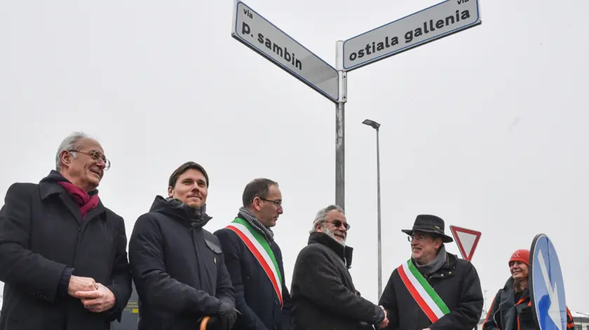 PIEROBON-AGENZIA BIANCHI-PADOVA-INAUGURAZIONE NUOVE VIE CHE PORTANO AL NUOVO SOTTOPASSO DI MONTA'