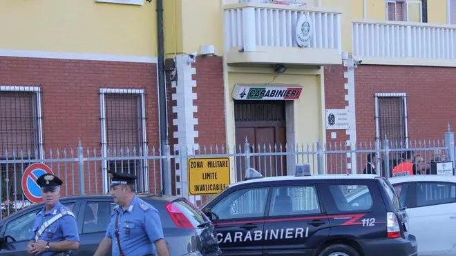 La stazione dei Carabinieri di Porto Viro dove si è consumata la tragedia..ANSA/ Michele Agostinis