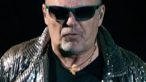 25 Jun 2014, Rome, Italy --- Italian singer Vasco Rossi performs on stage during his concert at Rome's Olympic stadium, Italy, 25 June 2014. The concert signs the start of his Live Kom 014's tour. (Photo by Luigi Orru/NurPhoto) --- Image by © Luigi Orru/NurPhoto/Corbis