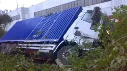Il camion coinvolto nell'incidente