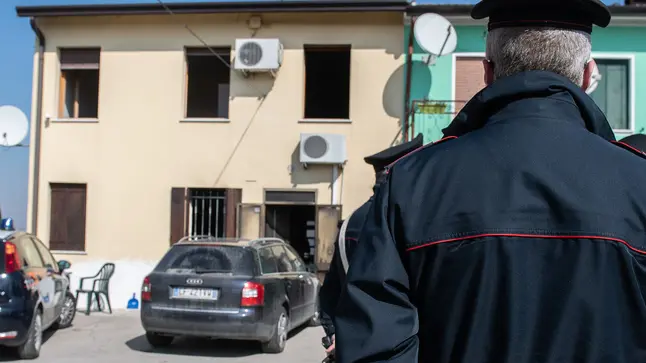 Megliadino San Vitale (PD), 15 marzo 2019 Morte Paolo Costantin per incendio in casa in via Bosco Basso 44. ph. Zangirolami Nella foto: