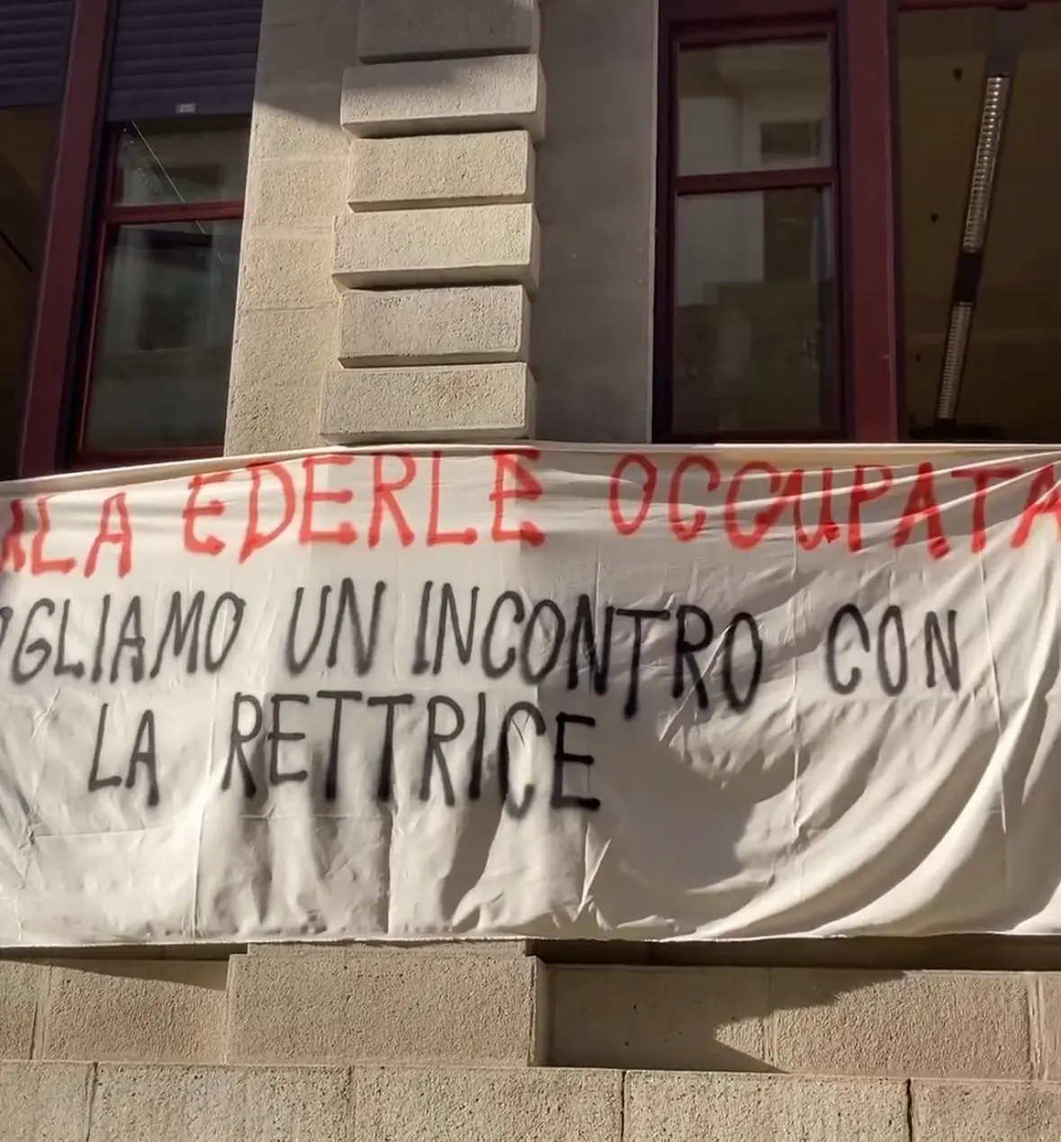 Gli studenti dell'Università di Padova hanno occupato l'aula Ederle