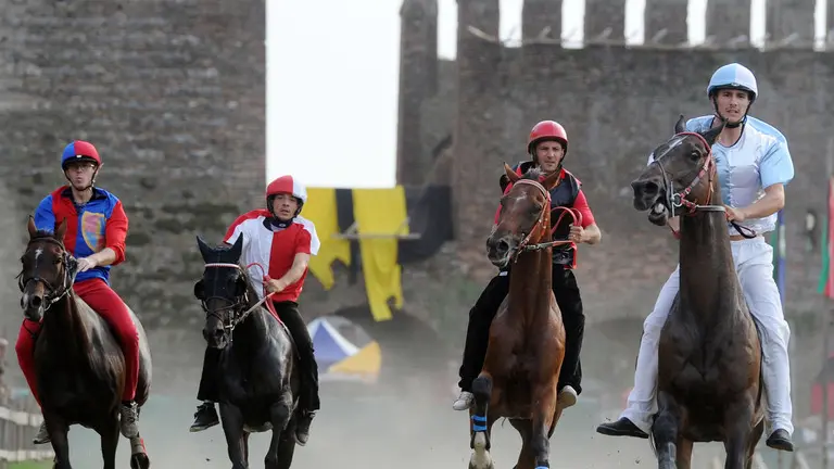 POLETTO Montagnana (PD), 04.09.2016.Palio 10 Comuni.Ph. Zangirolami.Nella foto: la prima batteria vinta da Montagnana