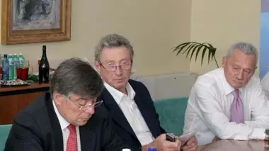 VERTICI. Venanzio Rosina, a destra, con Zanonato e Casarin