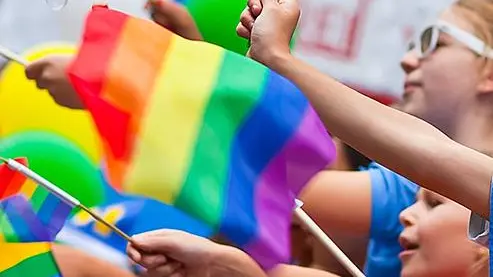 Le bandiere arcobaleno, simbolo del movimento Lgbtqia+