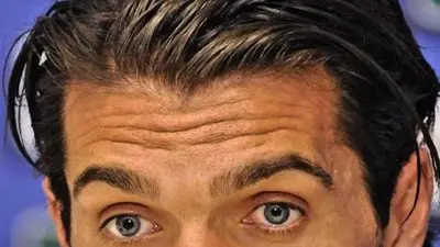 Italian national soccer team goalkeeper, Gianluigi Buffon, during a press conference in Coverciano (Florence), Italy, 09 October 2012. ANSA/MAURIZIO DEGL'INNOCENTI