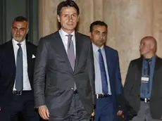 Giuseppe Conte al termine dell'incontro con le vittime del Salvabanche