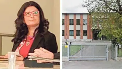 La dirigente scolastica Laura Contin e l’ingresso della Don Milani