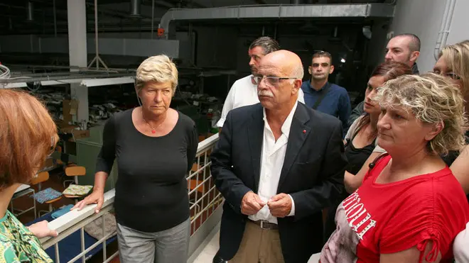 BELLUCO VISITA CAMUSSO LAVORATRICI IN SCIOPERO DITTA LEGNARO