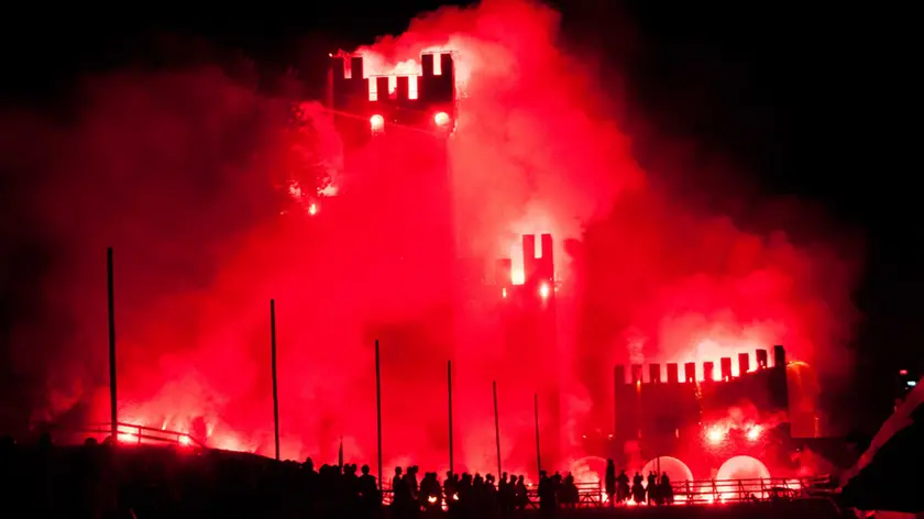 07/09/2014 Montagnana, incendio del castello di Montagnana nella foto : incendio del castello ph zangirolami
