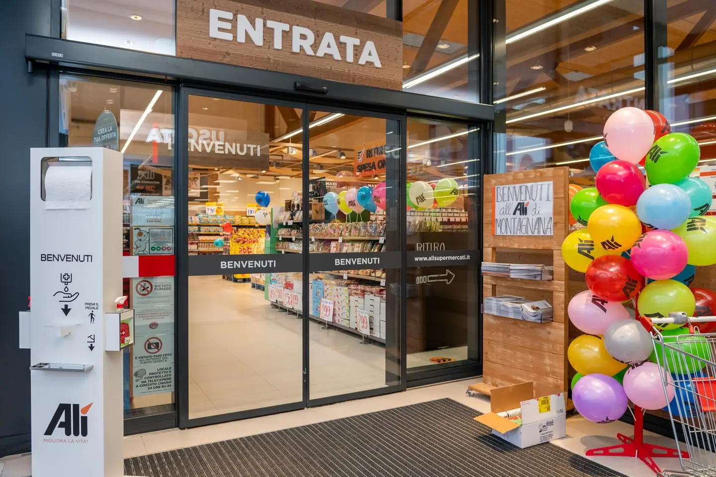 Montagnana (PD), 21 gennaio 2021. Inaugurazione Supermercato Ali a Montagnana. Nella Foto: