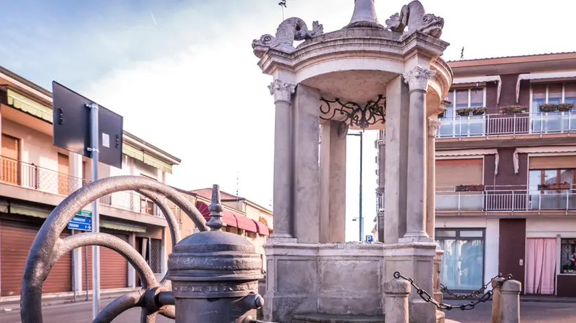 Pozzonovo (PD), 5 gennaio 2019. reportage su Pozzonovo per articolo storico di Jori. Nella foto: il pozzo che da il nome al paese.